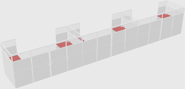 U-shaped cubicle