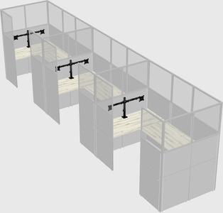 U-shaped cubicle