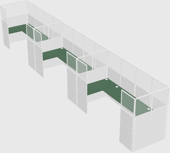 U-shaped cubicle