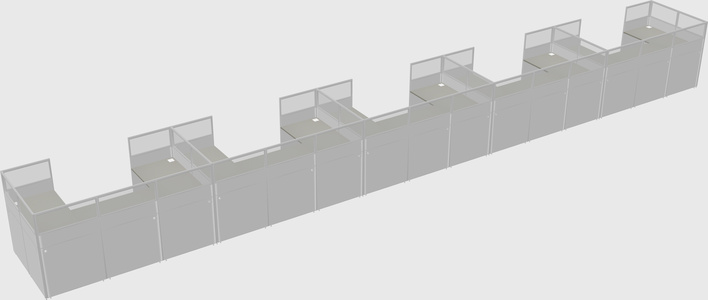 U-shaped cubicle