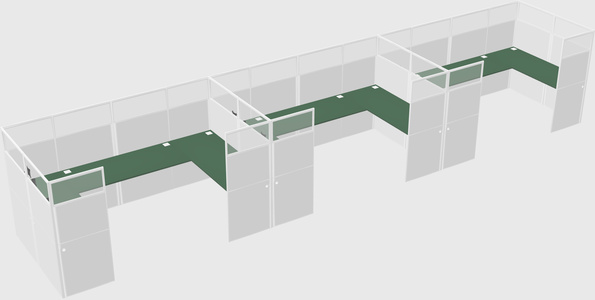 U-shaped cubicle
