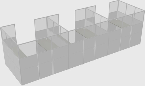 U-shaped cubicle