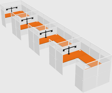 U-shaped cubicle