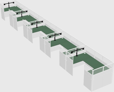 U-shaped cubicle