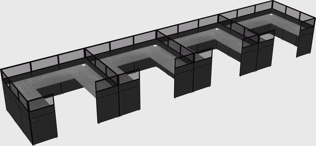 U-shaped cubicle