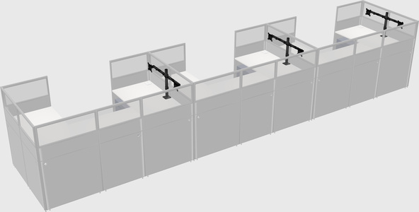 U-shaped cubicle