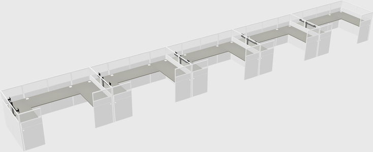 U-shaped cubicle