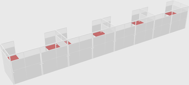 U-shaped cubicle