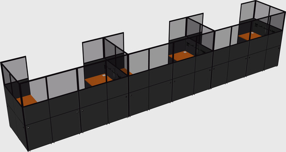 U-shaped cubicle