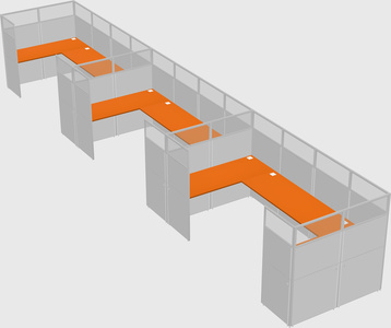 U-shaped cubicle