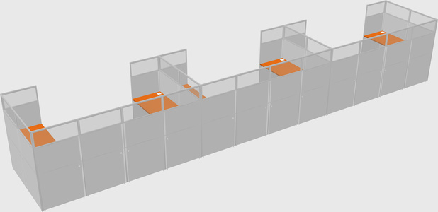 U-shaped cubicle