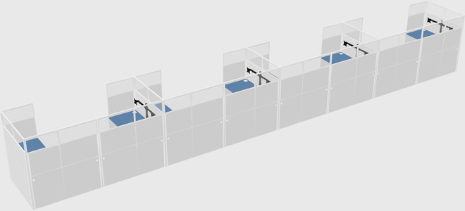 U-shaped cubicle