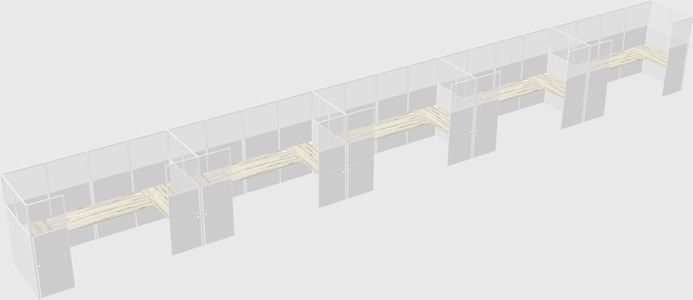 U-shaped cubicle