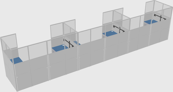 Cabine en u