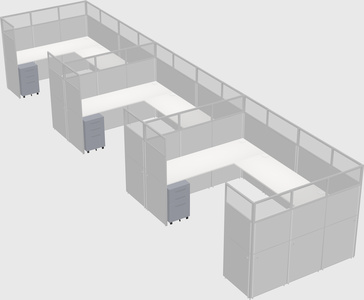 U-shaped cubicle