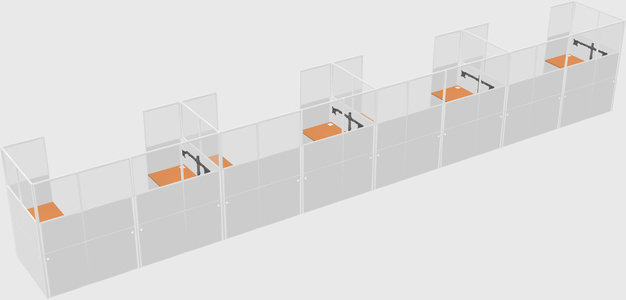 U-shaped cubicle