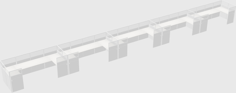 U-shaped cubicle