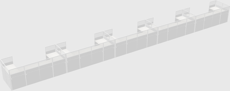 U-shaped cubicle