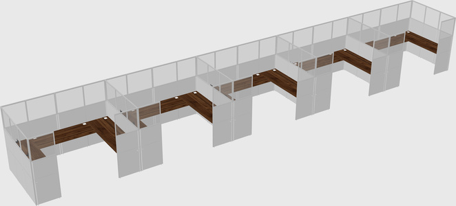 U-shaped cubicle