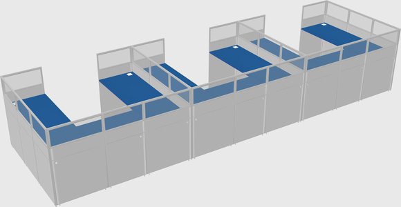 Cabine en u