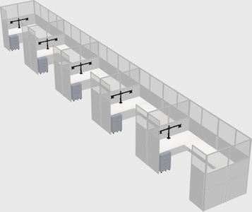 U-shaped cubicle