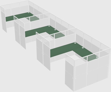 U-shaped cubicle