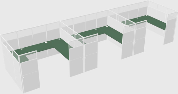 U-shaped cubicle