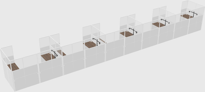 U-shaped cubicle