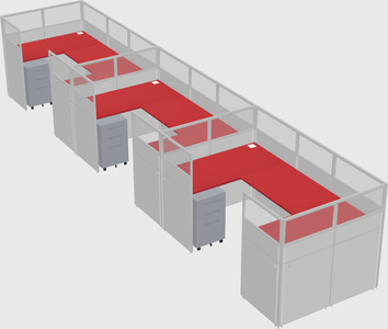 U-shaped cubicle