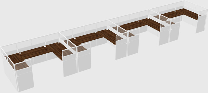 U-shaped cubicle