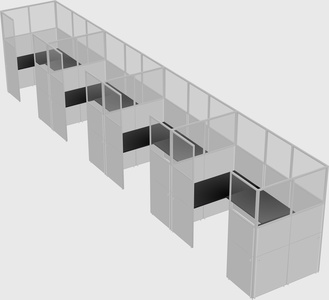 U-shaped cubicle