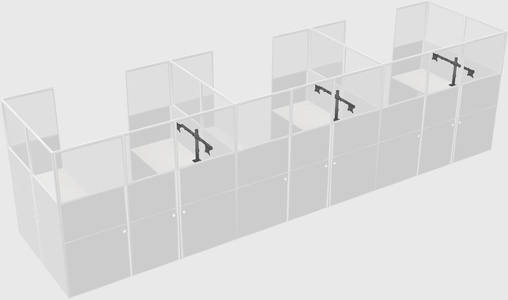 U-shaped cubicle