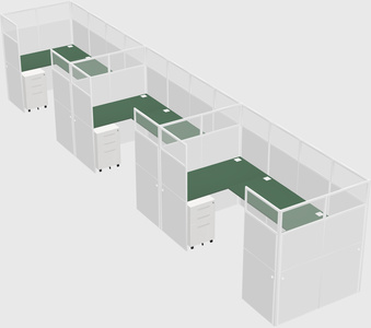 U-shaped cubicle