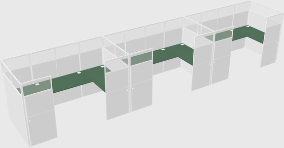 U-shaped cubicle