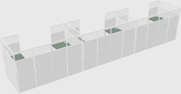 U-shaped cubicle