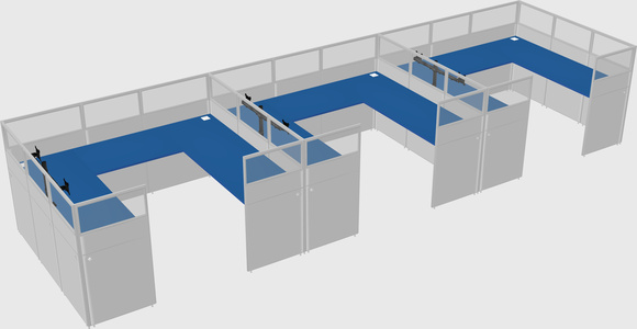 U-shaped cubicle