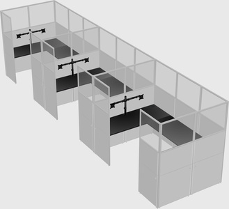 U-shaped cubicle