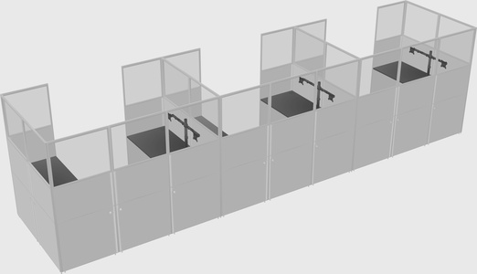 U-shaped cubicle