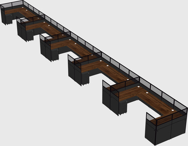 U-shaped cubicle