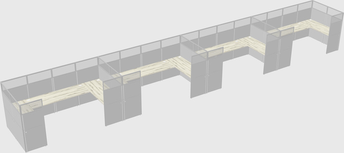 U-shaped cubicle