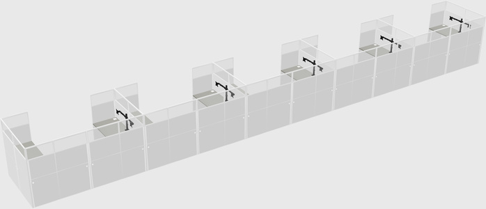 U-shaped cubicle