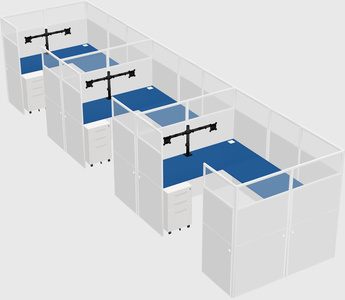 U-shaped cubicle