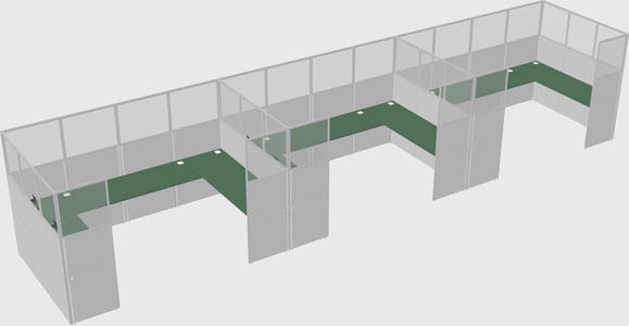 U-shaped cubicle
