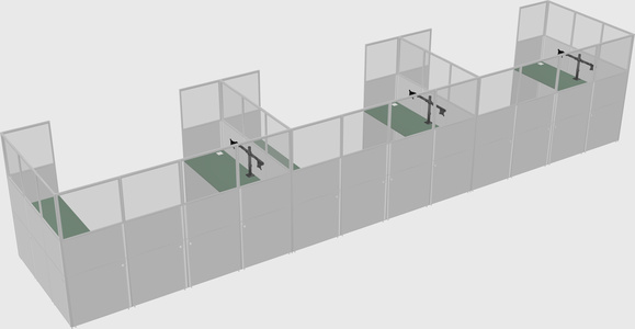 U-shaped cubicle