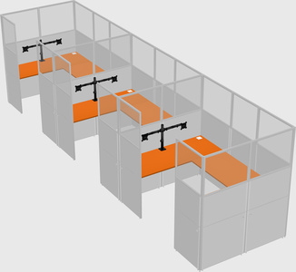 U-shaped cubicle