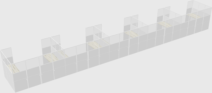 U-shaped cubicle