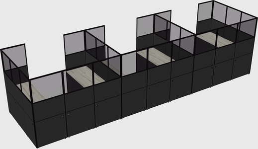 U-shaped cubicle