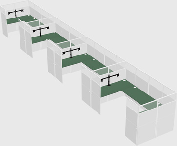 U-shaped cubicle