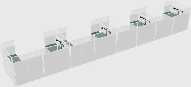 U-shaped cubicle