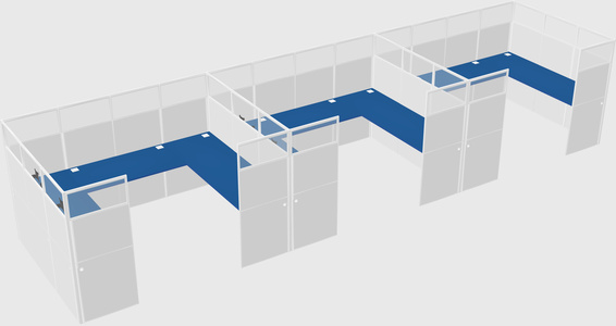 U-shaped cubicle